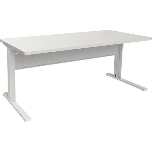 ADEMA+ BUREAU 180X80 CM PLATEAU MÉLA BLANC/PIÉTEMENT BLANC - CLEN
