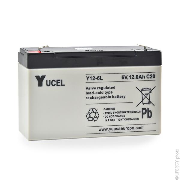 Batterie de démarrage - Plomb AGM Yucel Y12-6L 6V 12Ah - Bornes Faston 6.35_0