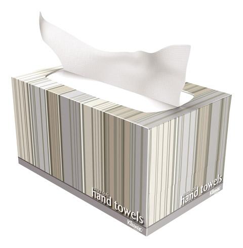 LOT DE 6 - PAPIER ESSUIE-MAINS PLIAGE ENCHEVÊTRÉ KLEENEX - BOÎTE DE 70