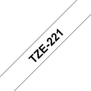 Brother Ruban adhésif d'étiquetage Tze-221, noir sur fond blanc, 9 mm x 8 m_0