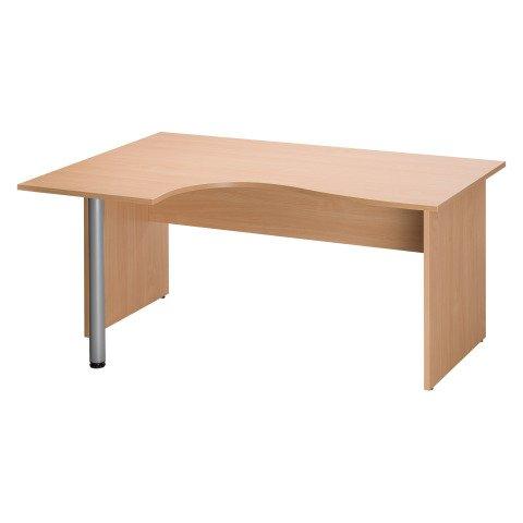 BUREAU COMPACT ANGLE À GAUCHE L.160 CM HÊTRE-ALU ALTYS BOIS