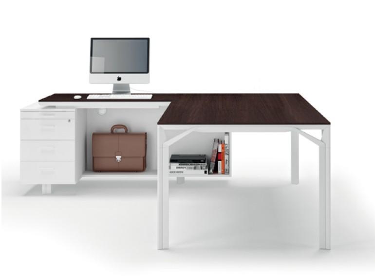 Bureau d'angle X8 avec caisson de rangement - Officity. - 231, Gauche_0