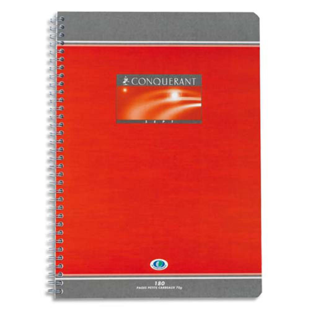 CAHIER A SPIRALE OXFORD A4 21 X 29,7 CM - 180 PAGES GRANDS CARREAUX SEYES 70 G/M² NF 66  - LOT DE 5