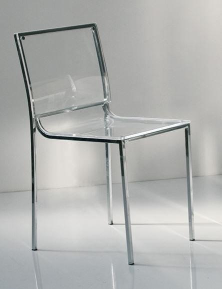 Lot De 2 Chaises Italiennes Simple Light En Plexiglas Transparent