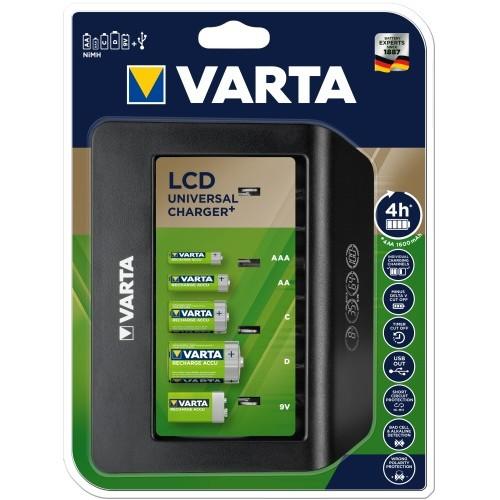 CHARGEUR UNIVERSEL - ÉCRAN LCD - PORT USB POUR CHARGE EXTERNE VARTA
