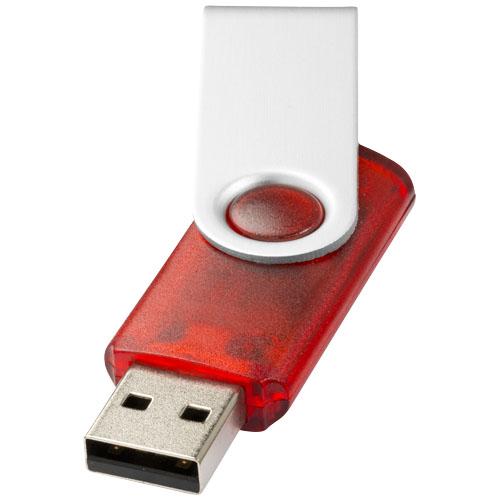 Clé USB 2 Go Rotate-Translucent 12351604 - plastique et aluminium, clés non marquées livrées séparément_0