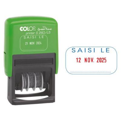 Colop Tampon dateur Printer Green line S 260L - formule 'Saisi le' - Bicolore_0