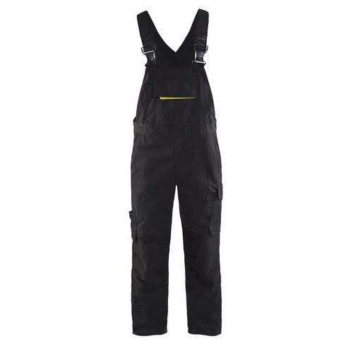 COTTE À BRETELLES STRETCH NOIR/JAUNE FLUORESCENT TAILLE 46 - BLAKLADER