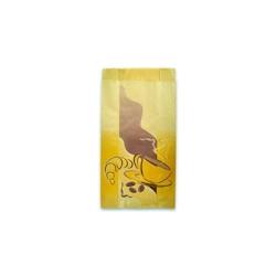 CROKUS Sacs croissants kraft brun 35 gr impression ppt - 102 / 12 + 5 x 21 cm (1000 unités) - papier SAC102KBRPPT_0
