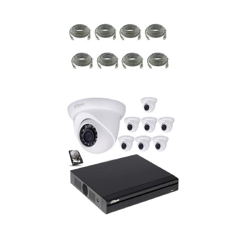 DAHUA Kit vidéo surveillance ip poe 8 caméras dôme_0