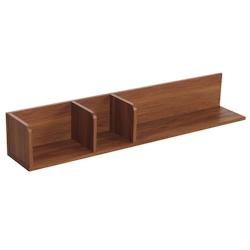 Décoshop26 - Étagère murale suspendue étagère en bois 3 compartiments en bois de manguier aspect noyer 20x120x21 cm 04_0008683 - 3000262675098_0