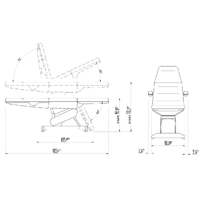 DIVAN LEMI 4 TOUT ÉLECTRIQUE AVEC PIEDS ROULETTES