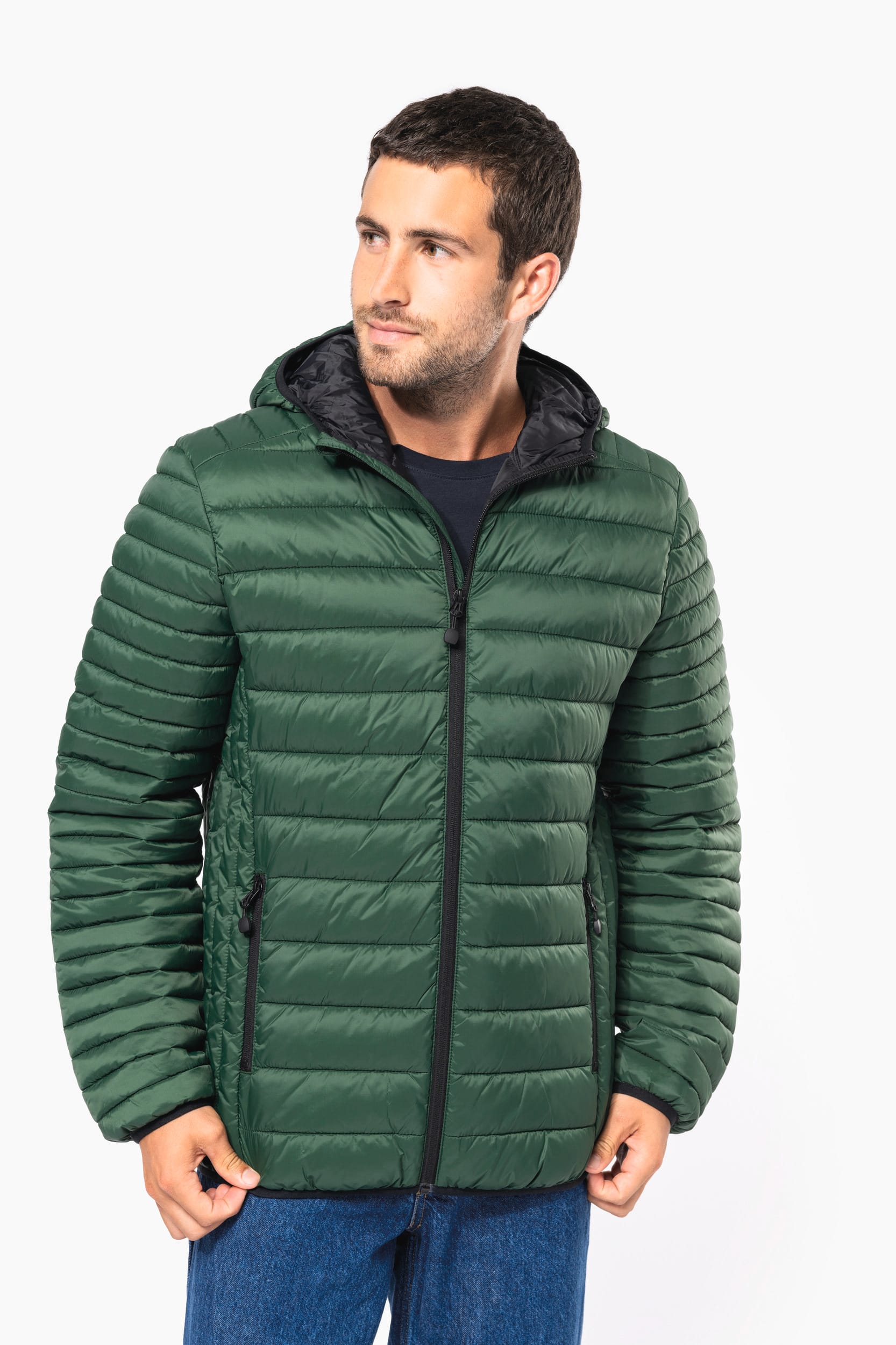 Doudoune légère avec capuche pour homme - Réf: K6110 - Chaude, ultralégère et compressible_0