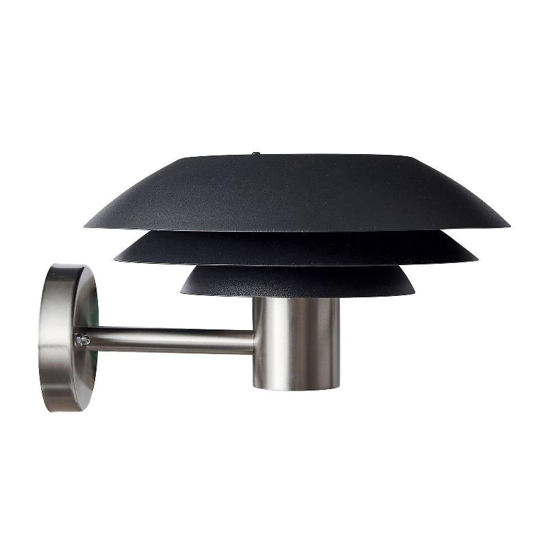 DYBERG LARSEN DL31 OUTDOOR MUR NOIR/ACIER Ø31CM