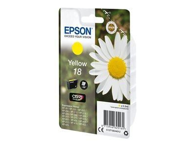 EPSON 18 - JAUNE - ORIGINAL - CARTOUCHE D'ENCRE
