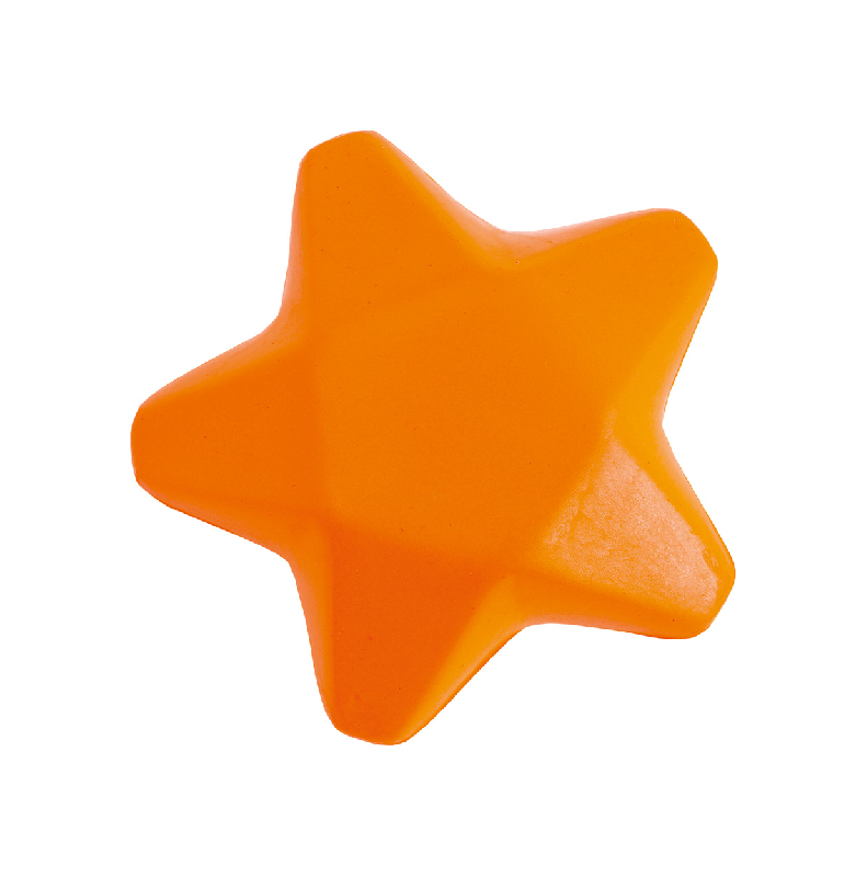 Étoile anti-stress publicitaire - forme étoile - couleur orange - 18g_0
