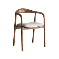 Fauteuil en bois et velours Pia Hanah Home - gris 8683743945153_0