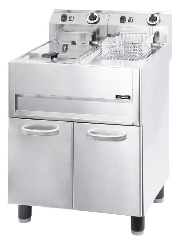Friteuse électrique sur pieds triphasée avec 2 cuves 13 litres puis... - PCFP132_0