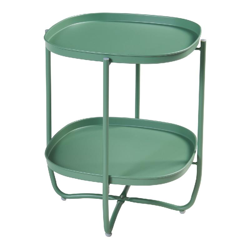 Helloshop26 - Table basse console d'appoint avec plateaux amovibles acier 58 x 46 x 46 cm vert 03_0010771 - 3000225399498_0
