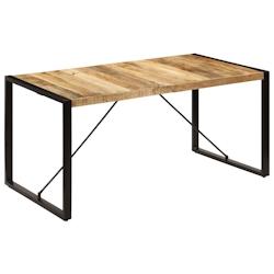 Helloshop26 - Table de salon salle à manger design 160x80x75 cm bois de manguier massif 0902157 - 3002031834941_0