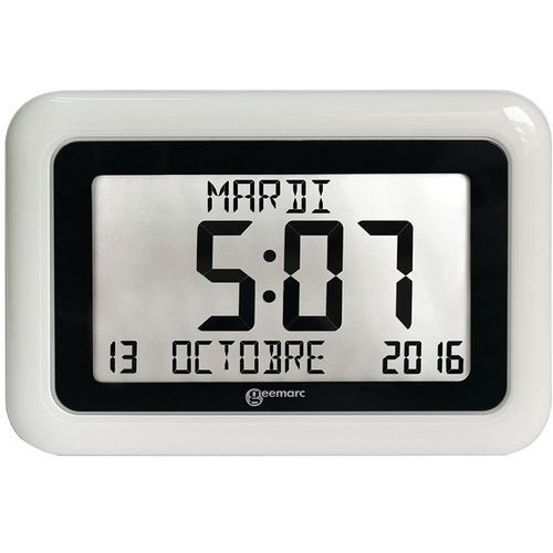HORLOGE DIGITALE AVEC GRAND AFFICHAGE ET RÉTRO-ECLAIRAGE - GEEMARC