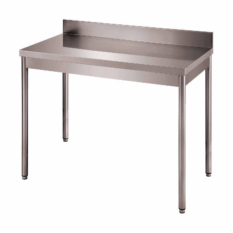 ITALCONCEPT L2G Table Adossee Demontable Inox 304, Pieds Ronds, 850 x 1400 x 700mm - 3616350021229_0