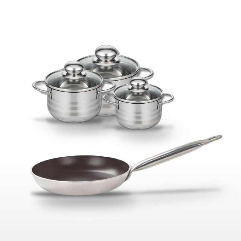 Lot Poêle 28 cm Elo Bistro Line & 3 Faitouts Elo - noir 3176239984880_0