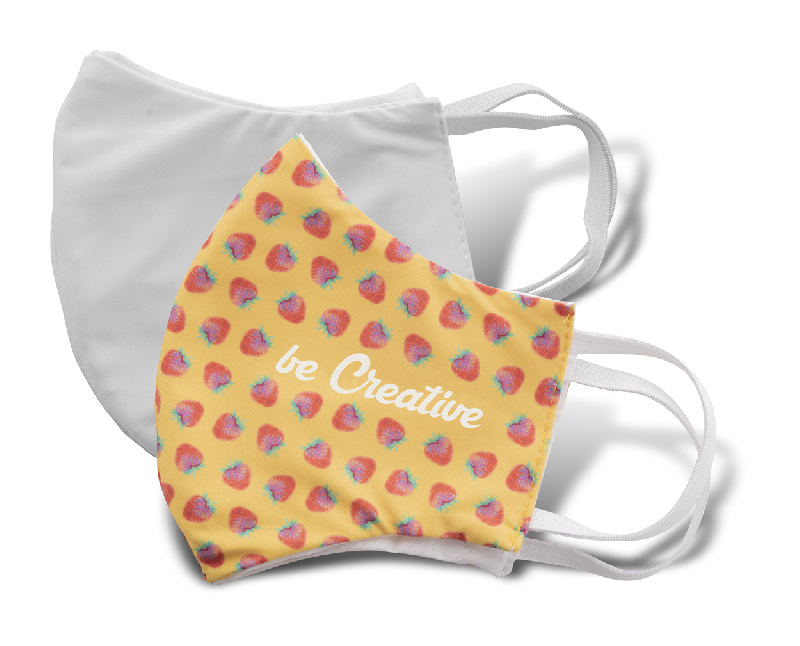 Masque facial personnalisé - lavable, réutilisable, sublimation - 2 couches - Taille adulte_0