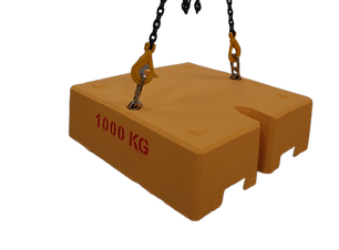 Masse 1T avec passage de fourche pour essai de palans et ponts roulants -1160 x 1160 x 365mm -  REF2221000_0