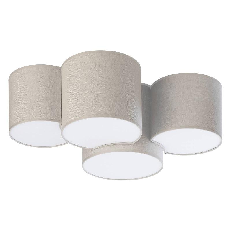 TK LIGHTING MONA NATURE PLAFONNIER, À 4 LAMPES, LIN NATUREL