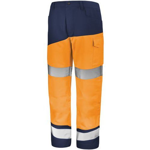 PANTALON FLUO SAFE XP 9B86 - ORANGE FLUO / MARINE - 5 - CEPOVETT SAFETY