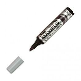 PENTEL MARQUEUR EFFAÇABLE SEC TABLEAUX BLANCS POINTE OGIVE LARGE ENCRE LIQUIDE BASE ALCOOL NOIRE MAXIFLO