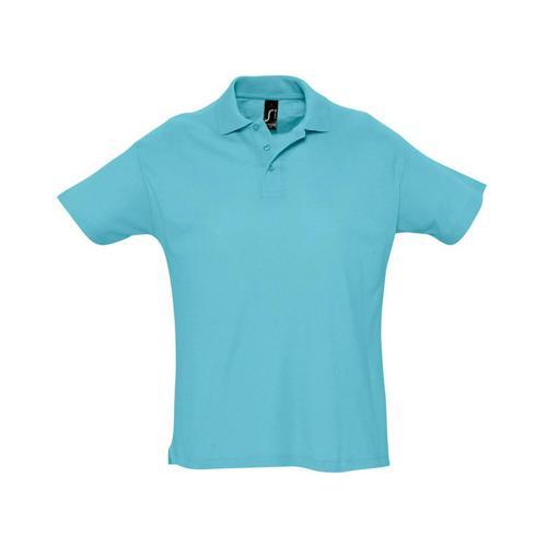 POLO PERSONNALISABLE PIQUÉ SUMMER ENFANT BLEU ATOLL
