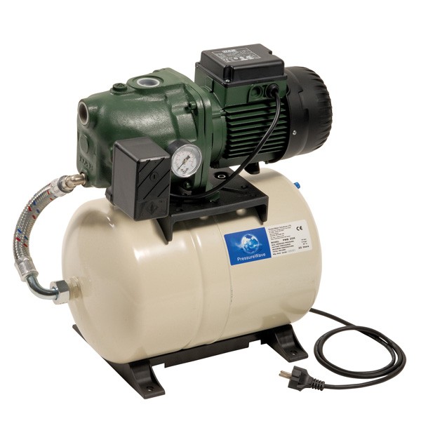 Pompe de surpression AQUAJET PLURIJET 102/20 - Auto-amorçante - 750W - Débit max 3.3 m3/h - Ballon diaphragme 20L_0