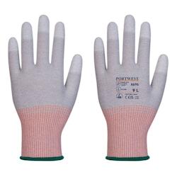 Portwest - Gants paume enduite PU ESD et bouts de doigt résistant à la coupure de niveau B (Pack de 12) Gris Taille 7 - gris 5036146014903_0