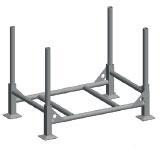 Rack de stockage démontable en acier galvanisé pour poteaux - DUARIB - 23103_0