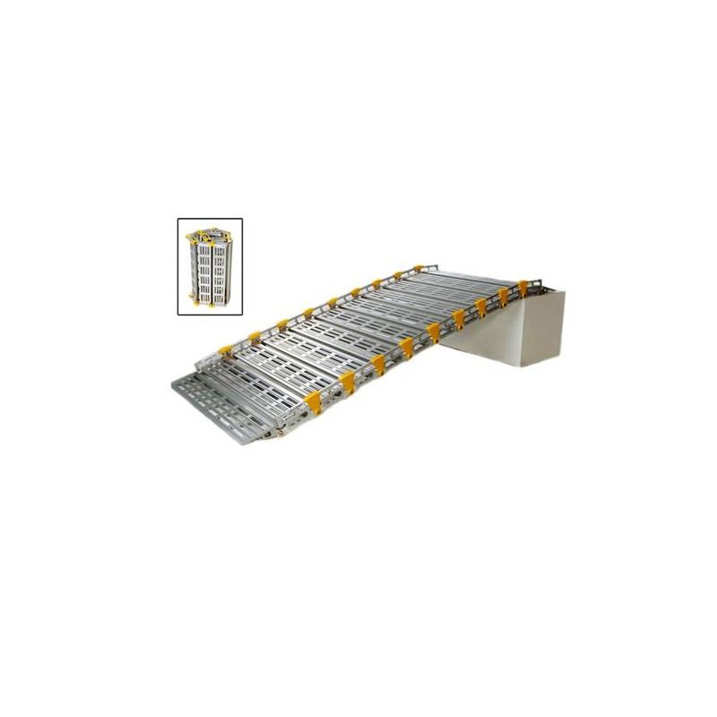 Rampe d'accès modulaire et enroulable RollAble - Aluminium anodisé, anticorrosion, supporte jusqu'à 450 kg_0