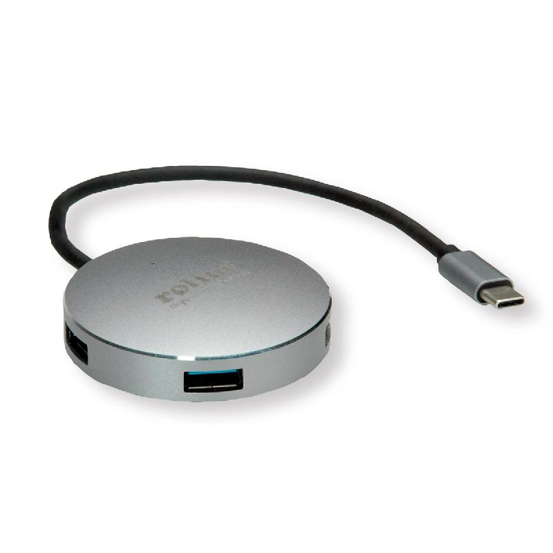 ROLINE Hub USB 3.2 Gen 1, 4 ports, prise type C_0