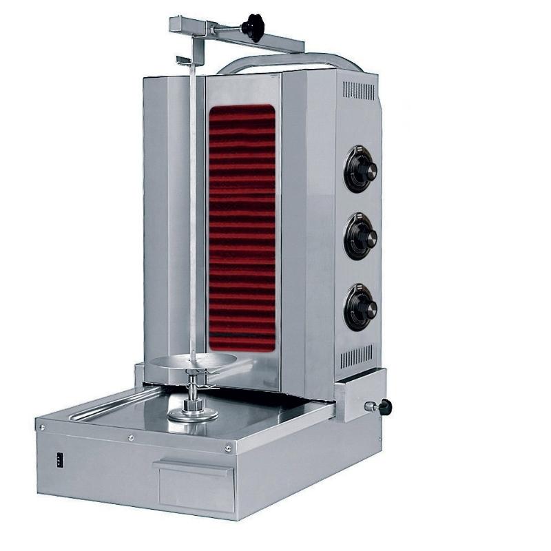 Shoarma vitroélectrique Sofraca - 60 kg - moteur 230V, thermostat indépendant, 4 résistances_0
