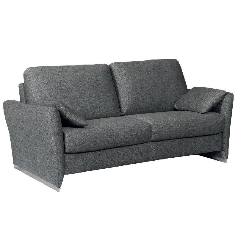 Canapé lit SORBONNE - ouverture express assistée 140x196 cm - tissu gris - fabrication italienne_0