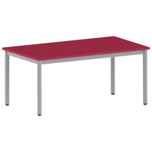 TABLE CARÉLIE 140 X 80 CM FIXE T4 STRAT CERISE GRIS - MOBIDECOR