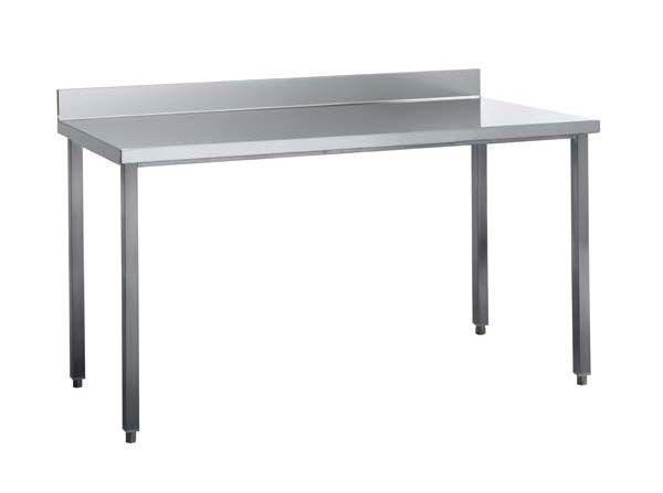 TABLE INOX AVEC DOSSERET PROFONDEUR 600 TABLE INOX AVEC DOSSERET LARGEUR 800 MM (TBGG0001)