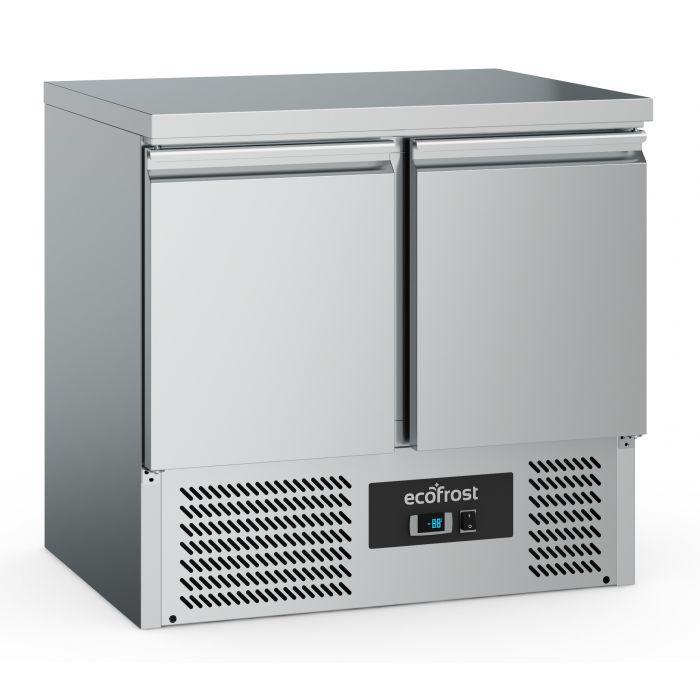 Table réfrigérée 2 portes - groupe en bas - 240L - Modèle 7950.5065 - Température +2°C à +8°C_0