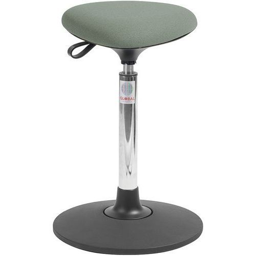 TABOURET SWAY TRIA - TISSU CURA - HAUT - ACIER - VERT - GLOBAL PROFESSIONAL SEATING