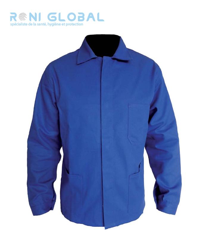 Veste de travail électricien en coton Bugatti - Boutons cachés sous patte - PBV_0