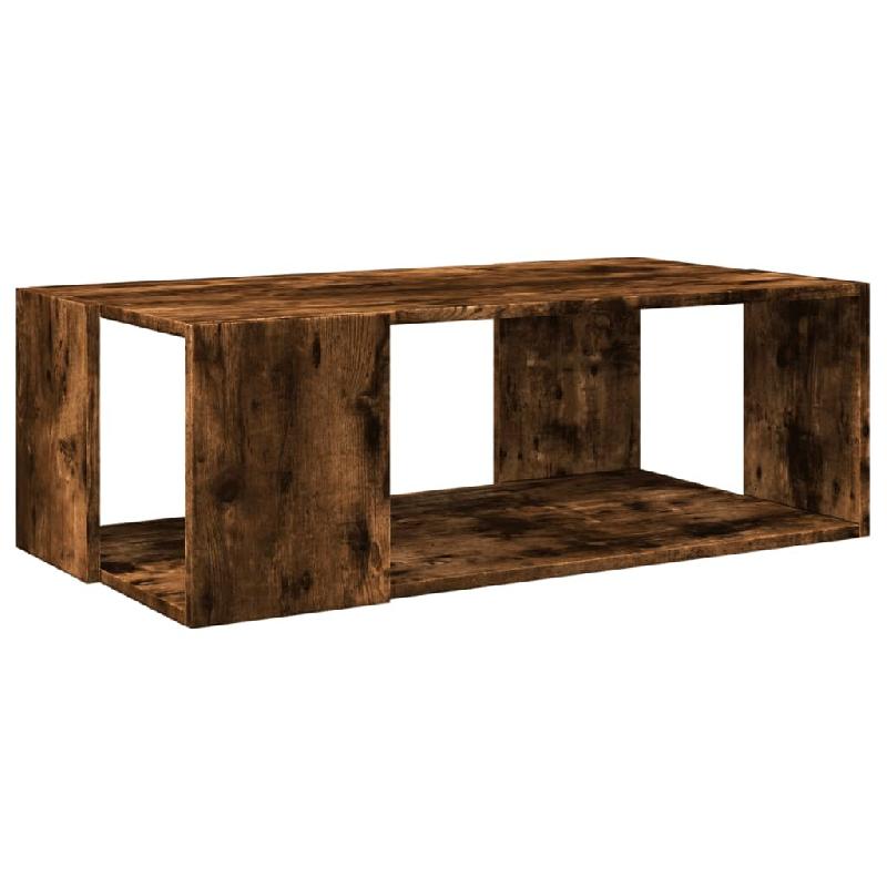 VidaXL Table basse chêne fumé 89,5x48x30 cm bois d'ingénierie Modèle Sirius Pro - 848154_0