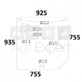 Vitre Arriere 10 Trous Cabine Tracteur Renault Ares Rx Rz Atles