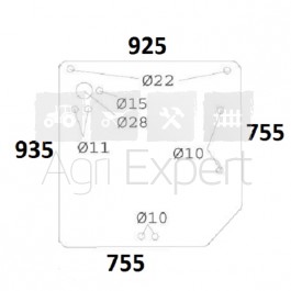 Vitre arrière 10 trous cabine tracteur renault ares rx, rz, atlès_0