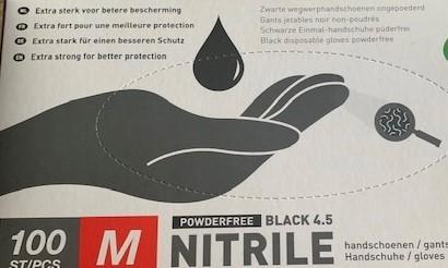 100 gants d'examen à usage unique CE en nitrile SUP noir non poudré - GNNPNR-IM02_0