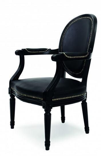Chaise d'attente Paris - style Époque - bois laqué noir ou blanc - tissu blanc ou noir - 60 x 33 x 96 cm_0
